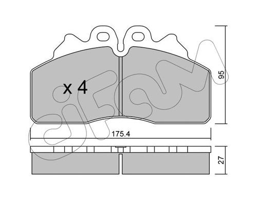 Brake Pad Set, disc brake (822-850-0)