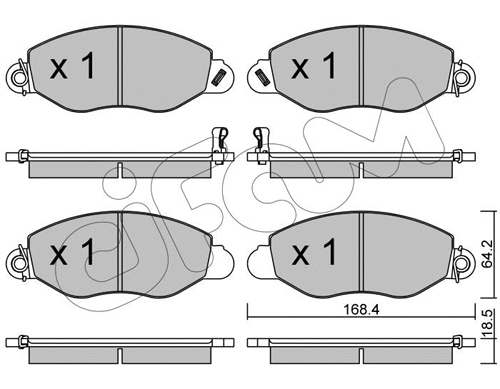 Brake Pad Set, disc brake (822-536-0)