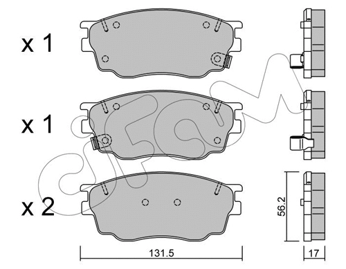 Brake Pad Set, disc brake (822-475-0)