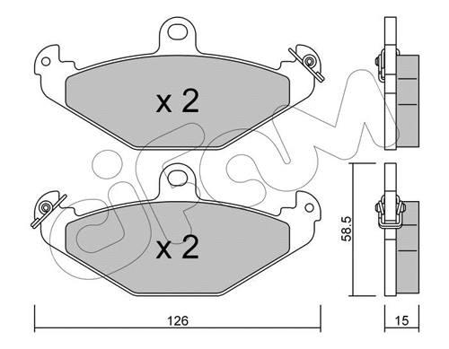 Brake Pad Set, disc brake (822-165-0)