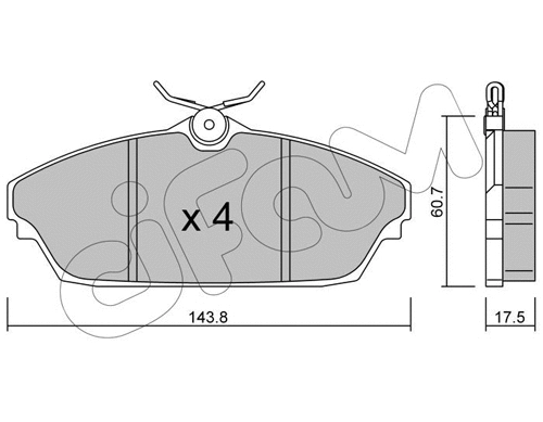 Brake Pad Set, disc brake (822-782-0)