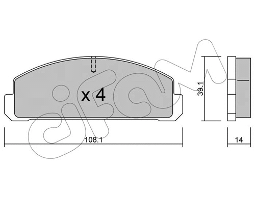 Brake Pad Set, disc brake (822-300-0)