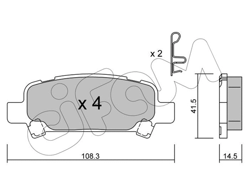 Brake Pad Set, disc brake (822-414-0)