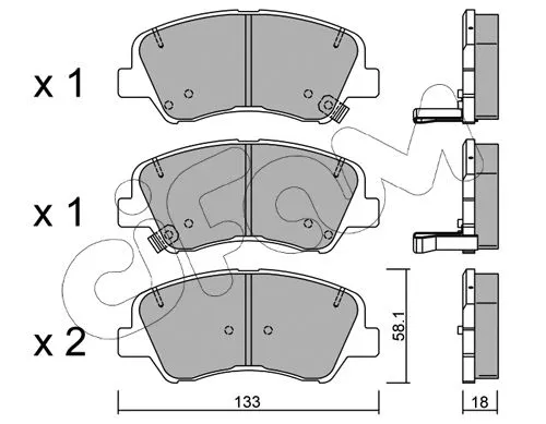 Brake Pad Set, disc brake (822-943-0)