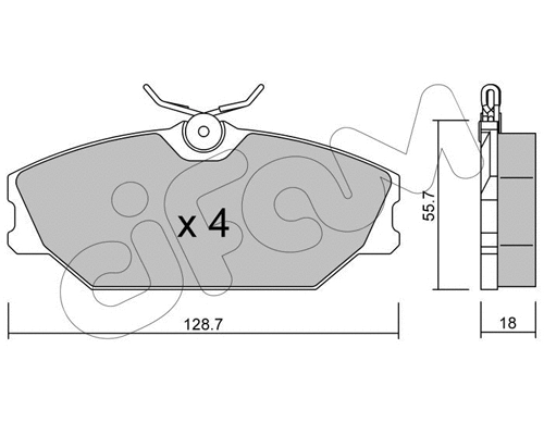 Brake Pad Set, disc brake (822-142-2)