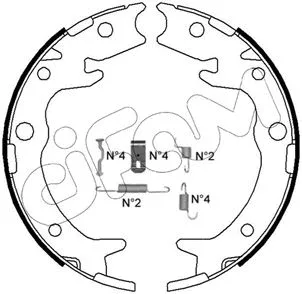 Brake Shoe Set, parking brake (153-159K)