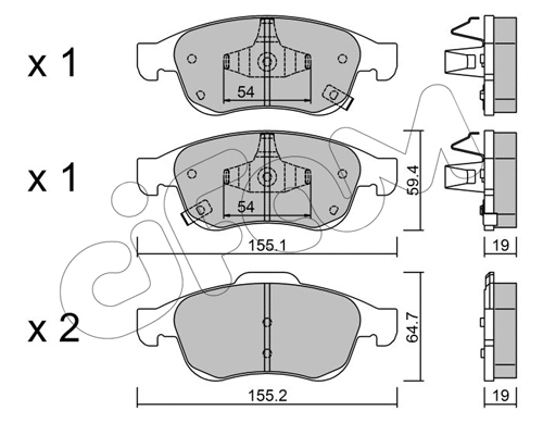 Brake Pad Set, disc brake (822-817-2)