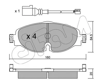 Brake Pad Set, disc brake (822-950-0K)