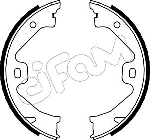 Brake Shoe Set, parking brake (153-369)