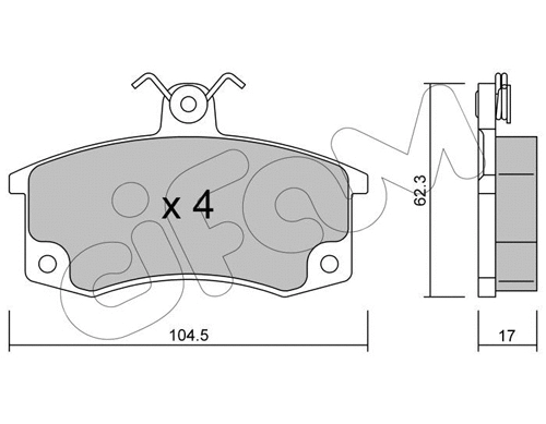 Brake Pad Set, disc brake (822-062-0)