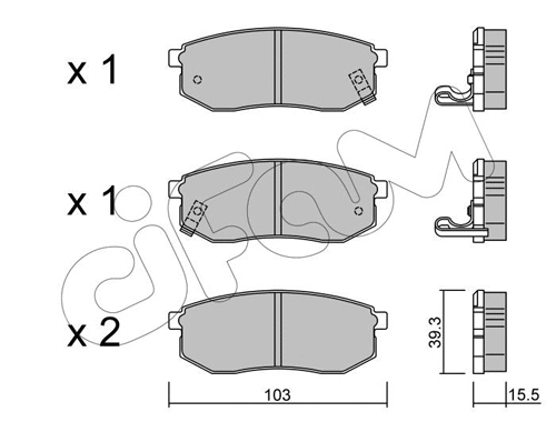 Brake Pad Set, disc brake (822-514-0)