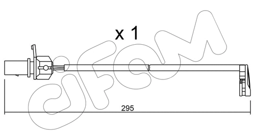 Warning Contact, brake pad wear (SU.224)