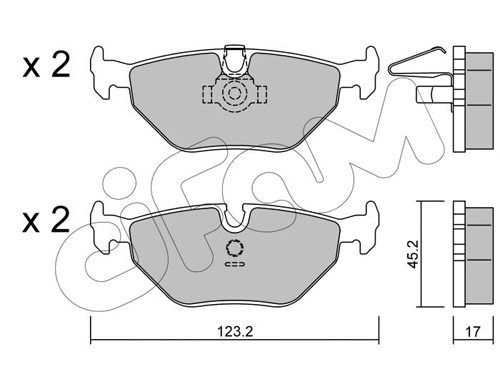 Brake Pad Set, disc brake (822-210-0)