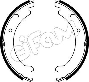 Brake Shoe Set, parking brake (153-478)