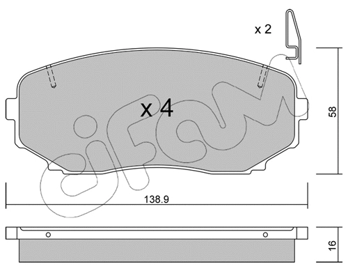 Brake Pad Set, disc brake (822-872-1)