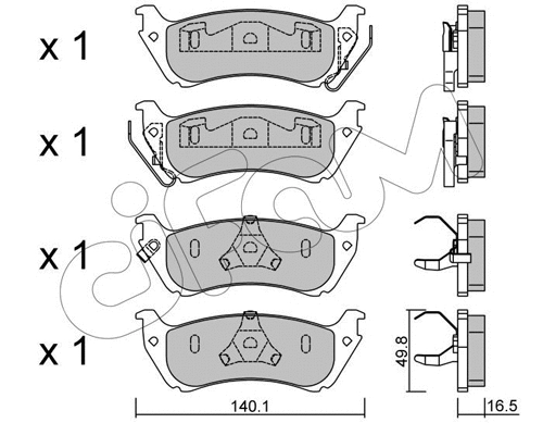 Brake Pad Set, disc brake (822-570-0)