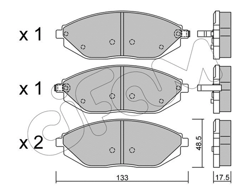 Brake Pad Set, disc brake (822-908-0)