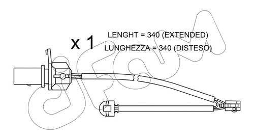 Warning Contact, brake pad wear (SU.295)