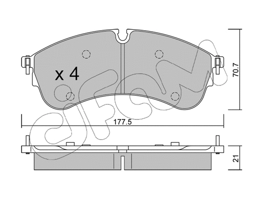 Brake Pad Set, disc brake (822-1174-0)