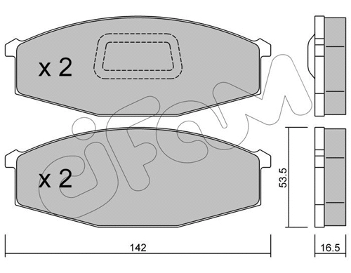 Brake Pad Set, disc brake (822-110-1)