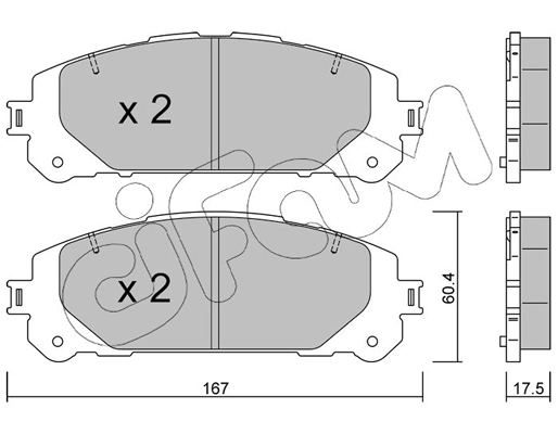 Brake Pad Set, disc brake (822-1367-0)