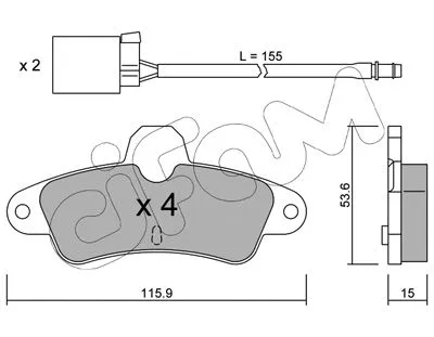 Brake Pad Set, disc brake (822-143-0K)