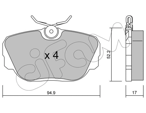 Brake Pad Set, disc brake (822-042-0)