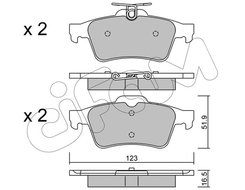 Brake Pad Set, disc brake (822-337-1)