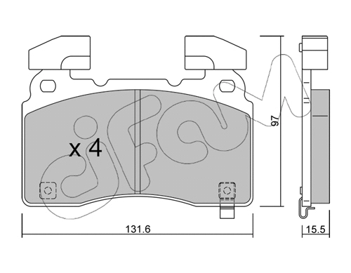 Brake Pad Set, disc brake (822-1179-0)