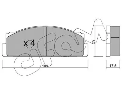 Brake Pad Set, disc brake (822-001-0)