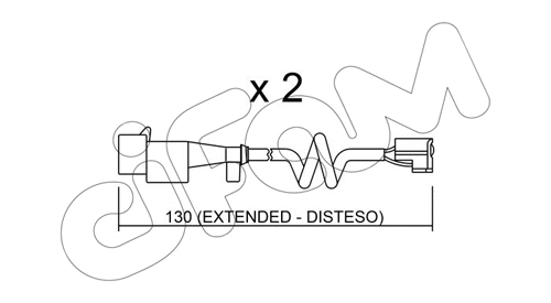 Warning Contact, brake pad wear (SU.225K)
