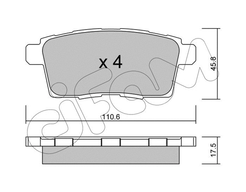 Brake Pad Set, disc brake (822-873-0)