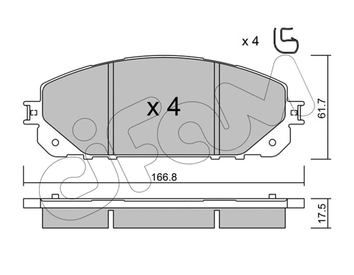 Brake Pad Set, disc brake (822-1000-0)