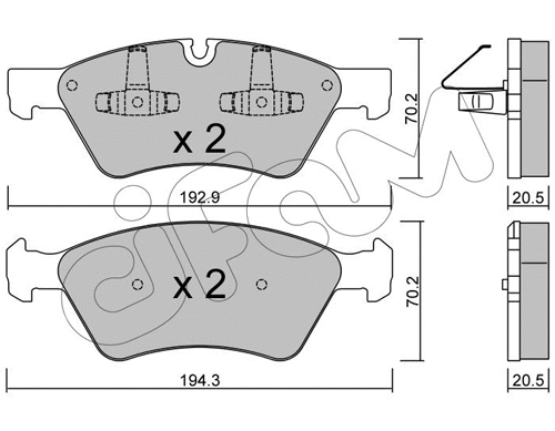 Brake Pad Set, disc brake (822-670-0)