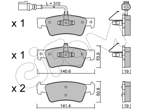 Brake Pad Set, disc brake (822-661-1)
