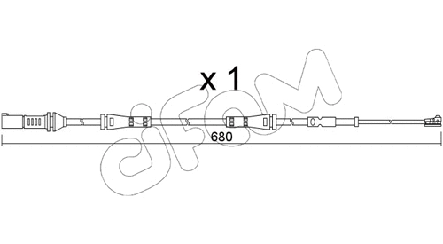 Warning Contact, brake pad wear (SU.369)