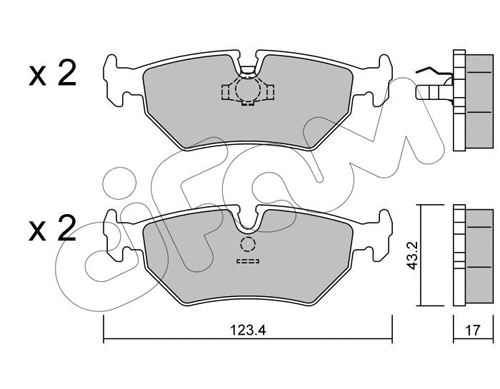 Brake Pad Set, disc brake (822-178-0)