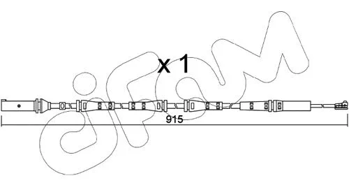 Warning Contact, brake pad wear (SU.351)