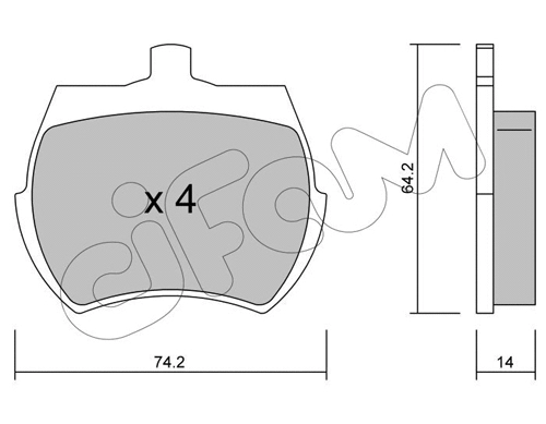 Brake Pad Set, disc brake (822-019-0)