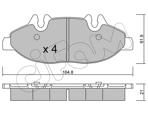 Brake Pad Set, disc brake (822-575-0)