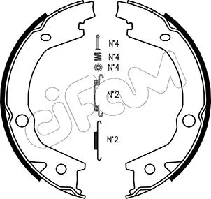 Brake Shoe Set, parking brake (153-184K)