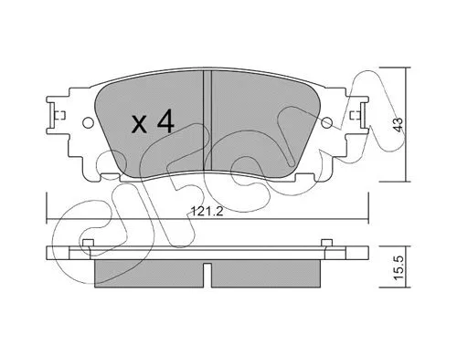 Brake Pad Set, disc brake (822-1041-0)