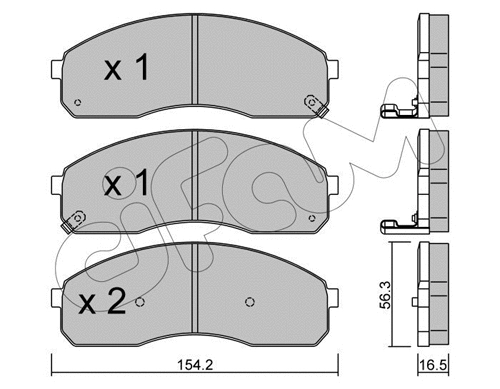 Brake Pad Set, disc brake (822-374-0)