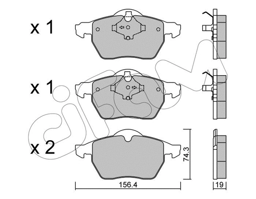 Brake Pad Set, disc brake (822-314-1)