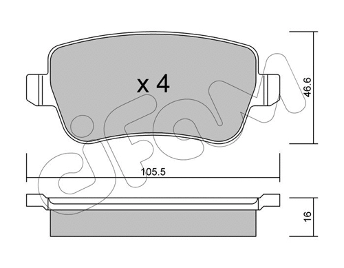 Brake Pad Set, disc brake (822-706-0)