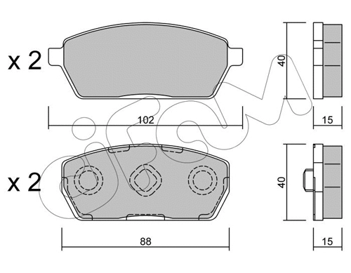 Brake Pad Set, disc brake (822-438-0)