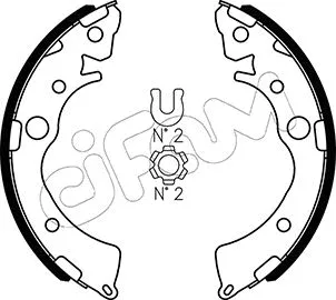 Brake Shoe Set (153-155)