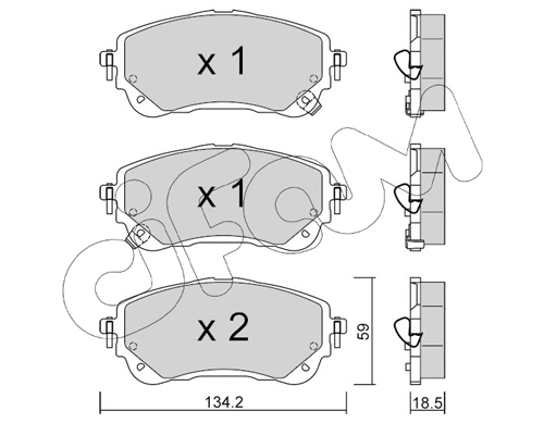 Brake Pad Set, disc brake (822-1234-0)