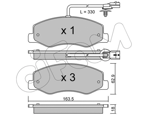 Brake Pad Set, disc brake (822-900-0)