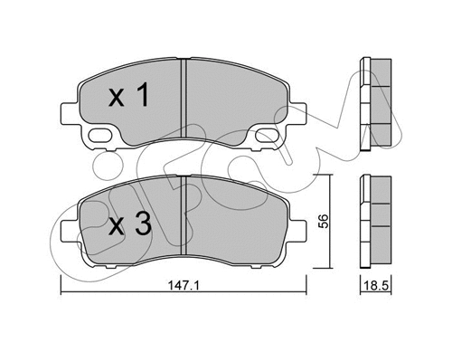 Brake Pad Set, disc brake (822-911-0)